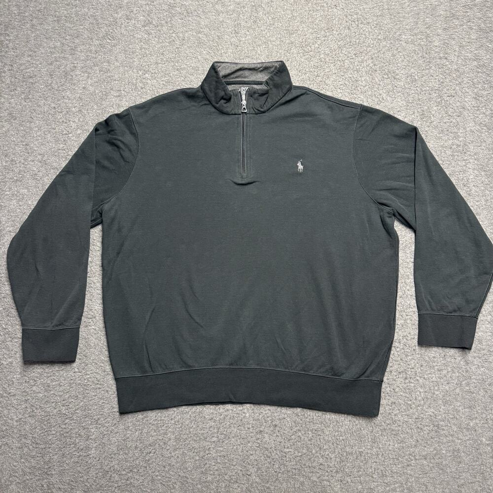 Polo Ralph Lauren Performance 1/4 Zip Sweatshirt Mens XL Black Pullover Casual